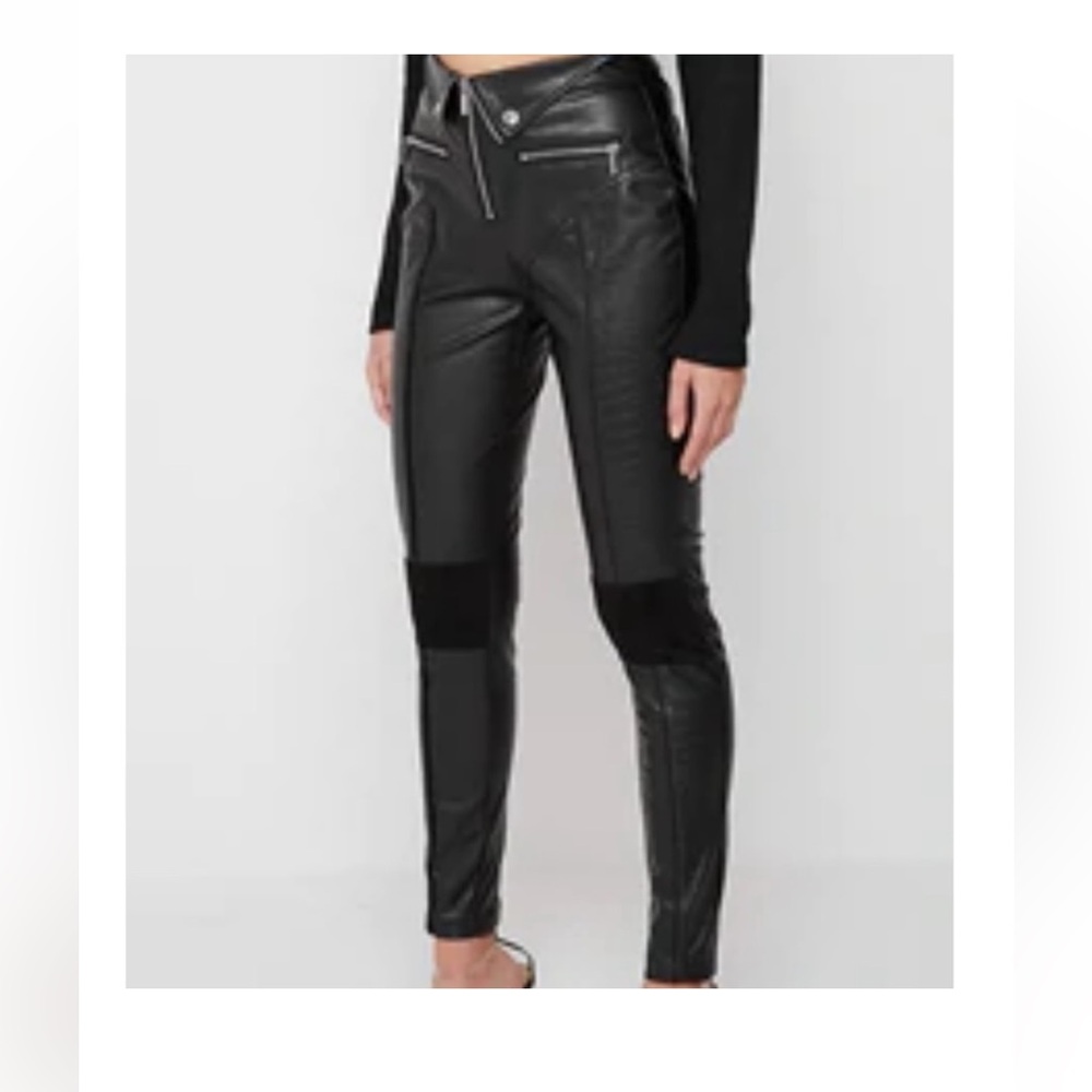 NWT maniere de voir faux leather pants women’s 4